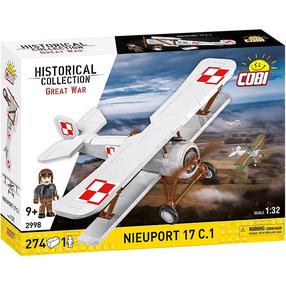Konstruktorius, lėktuvas Cobi Historical Collection Nieuport 17 C.1 2998, 274 vnt., balta sp.