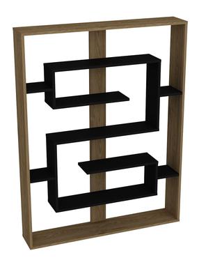 Напольная полка Kalune Design Esteban 875ZNA3650, дубовый цв./черный цв., 156 см x 22 см x 120 см