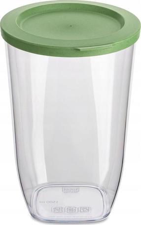 Pārtikas uzglabāšanas trauks Koziol Connect, 1.5 l, 13.2 cm x 12.5 cm, zaļa krās.