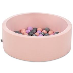 Baseinas su kamuoliukais Kalune Design Bubble Pops, ⌀ 7 cm, rožinė sp./pilka sp.