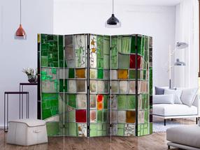 Širma Artgeist Emerald Stained Glass II Paraventtc1137, įvairių spalvų, 225 cm x 172 cm
