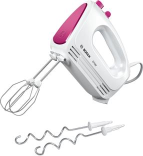 Rankinis plakiklis Bosch CleverMixx MFQ2210P, balta sp./rožinė sp.