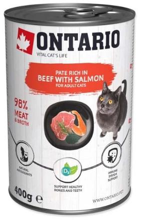 Šlapias kačių maistas Ontario Vital Cats Life, jautiena/lašiša, 0.4 kg