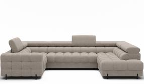 Kampinė sofa Fectory, smėlio, 205 x 346 cm x 93 cm