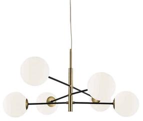 Šviestuvas kabinamas AZzardo Oviedo AZ4421, G9, 6 x 5 W, balta sp. / aukso sp., 103 x 103 cm