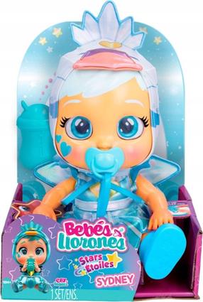 Lelle - jaundzimušais ar aksesuāriem Tm Toys Cry Babies Stars Sydney 624985, 30 cm, zila krās.