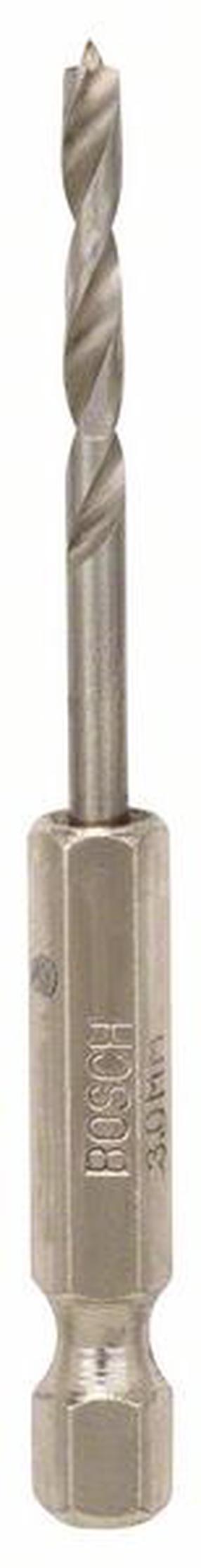 Grąžtas Bosch, medienai, šešiakampis, 3 mm x 7.35 cm