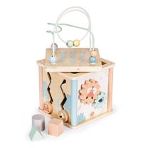 Lavinantis medinis kubas su žaidimais EcoToys, 31 cm, įvairių spalvų