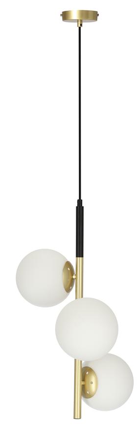 Šviestuvas kabinamas Candellux Lighting Duo, E14, 3 x 15 W, balta sp. / aukso sp., 15 x 15 cm