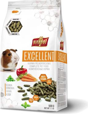 Maistas graužikams Vitapol Excellent, jūrų kiaulytėms, 0.5 kg