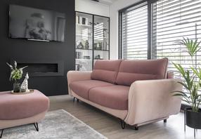 Sofa Silva Velvetmat 24, Mat Velvet 61, rožinė sp., 90 x 236 cm x 90 cm