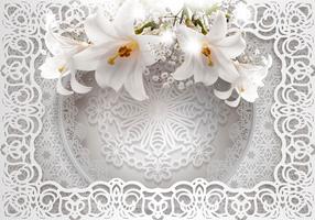 Fototapetas Artgeist Lilies And Ornaments SFT1633SAM, 70 cm x 70 cm