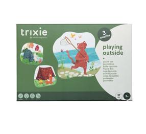 Dėlionė 3in1 Trixie Playing Outside, 26 cm x 24 cm, 37 vnt., įvairių spalvų