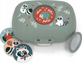 Toidukarp Monbento Gram Racoon, 0.6 l, 11.4 cm x 14.8 cm, roheline v./oranž v.