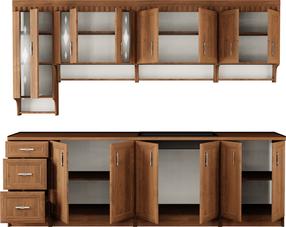 Кухонный гарнитур Domoletti Margaret, ореховый цв., 2.6 м