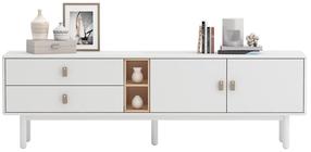 TV staliukas Home4you Iris, balta sp., 140 cm x 40 cm x 55 cm