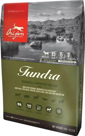 Sausas šunų maistas Orijen Tundra, ėriena/žuvis/žvėriena/antiena, 6 kg