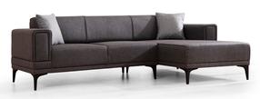 Kampinė sofa - lova Atelier Del Sofa Horizon, tamsiai pilka sp., dešininė, 250 x 140 cm x 77 cm