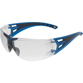 Aizsargbrilles JSP Forceflex FF3, caurspīdīga krās./zila krās./melna krās.