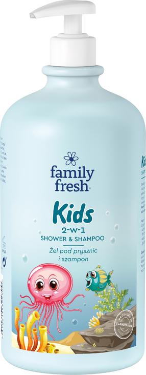 Bērnu dušas želeja un šampūns Soraya Family Fresh, 1000 ml