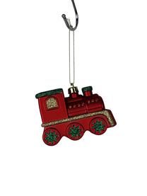 Eglutės žaisliukas Christmas Touch Train, raudona sp., 9.5 cm, plastikas