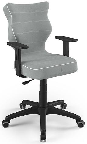 Vaikiška darbo kėdė Duo Size 6 JS03, 42.5 x 40 x 104.5 cm, balta sp./juoda sp./pilka sp.