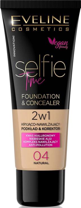 Skystas makiažo pagrindas Eveline Selfie Time, 04 natural, 30 ml