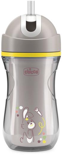 Gertuvė su silikoniniu šiaudeliu Chicco Mix & Match Sport, 266 ml, 14 mėn., plastikas, pilka sp.