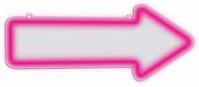 Декорация "Стрелка" Manta Style Neon Lights cо светодиодным освещением, 16.8 см, розовый цв.
