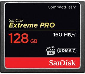 Карта памяти SanDisk, 128 GB, 160 Мб/с - 150 Мб/с