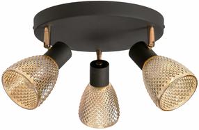 Lampa griesti Candellux Lighting Axel 93-54821, E14, 3 x 40 W, zelta krās. / melna krās.