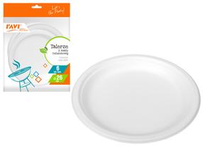Ühekordne taldrik Simple Solution 20356, Ø 26 cm, 6 tk