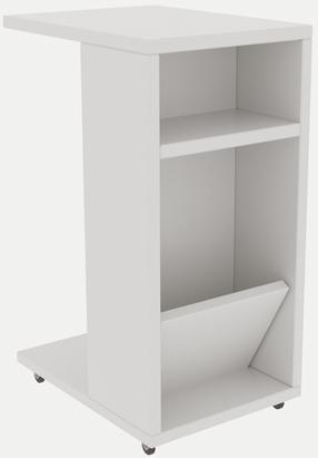 Žurnalinis staliukas Kalune Design Filinta, balta sp., 40 cm x 30 cm x 63 cm