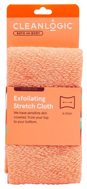 Masāžas beržamais Cleanlogic Bath & Body Sensitive Exfoliating Stretch, 45 cm x 22 cm, (krāsa/dizains tiek izvēlēts nejauši)