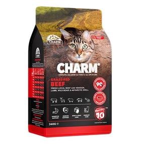 Sausā kaķu barība Charm Grass Fed, liellopa gaļa, 0.34 kg