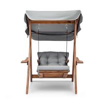 Lauko sūpynės Kalune Design Galata S1, pilka sp., 120 cm x 113 cm x 195 cm