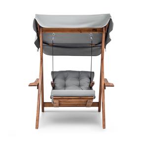 Lauko sūpynės Kalune Design Galata S1, pilka sp., 120 cm x 113 cm x 195 cm