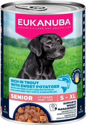Mitrā barība (konservi) suņiem Eukanuba, saldais kartupelis/forele, 0.4 kg