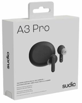 Bezvadu austiņas Sudio A3 Pro A3PROBLK, melna krās.