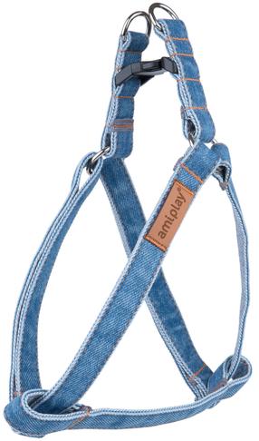 Шлейки для собак Amiplay Denim, синий цв., 300 - 550 мм x 15 мм, 30-55