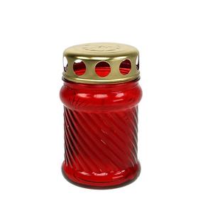 Свеча, могильный Geralda, 8 час, красный цв.