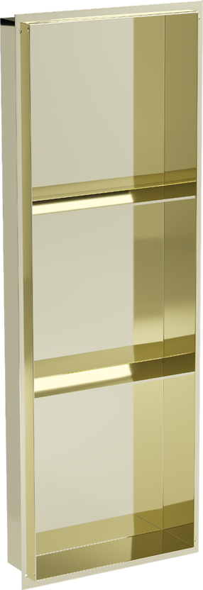 Встраиваемая настенная полка Mexen X-Wall-NR, 10 см x 30 см x 90 см, золотой цв.