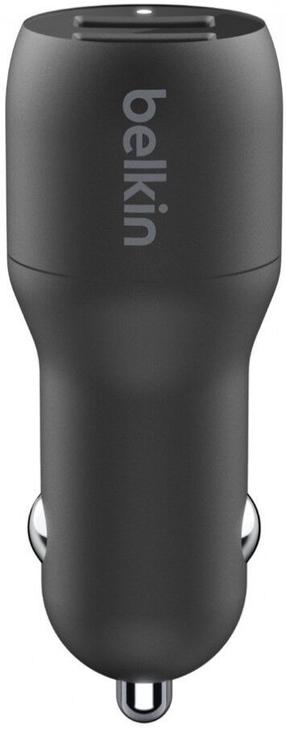 Automobilinis įkroviklis Belkin, 2 x USB, 100 cm, juoda sp., 24 W