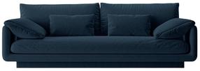 Sofa Micadoni Torino Structured, tamsiai mėlyna sp., 220 x 103 cm x 83 cm