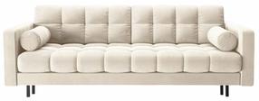 Sofa-lova Cosmopolitan Design Bali Velvet Bluvel 22, šviesiai smėlinė, 84 x 222 cm x 105 cm
