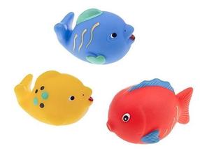 Rotaļu dzīvnieks Tullo Rubber Fish, daudzkrāsaina, 3 gab.