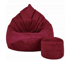 Sėdmaišis su pufu Sako Mega Premium Terra Velour XXL, raudona sp.