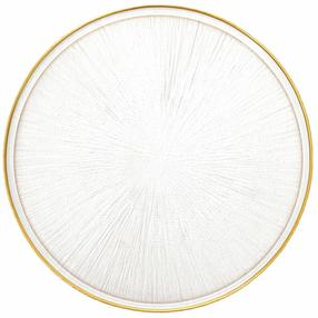 Šķīvis deserta/servēšanas Homla Monze, Ø 21 cm, caurspīdīga krās./zelta krās.