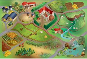 Žaidimų kilimėlis Marko Farm, 150 cm x 100 cm, įvairių spalvų