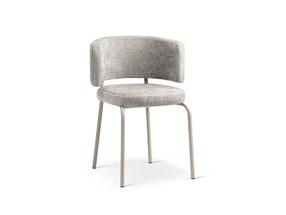 Kėdžių rinkinys Cosmopolitan Design Dora Chenille, matinė, pilka sp./šviesiai pilka sp., 57 cm x 58 cm x 75 cm, 2 vnt.